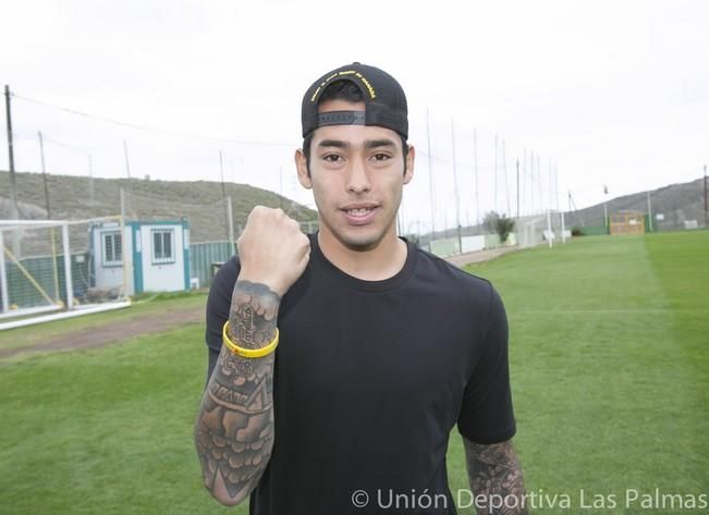 Sergio Araujo, en el entrenamiento de la UD Las Palmas