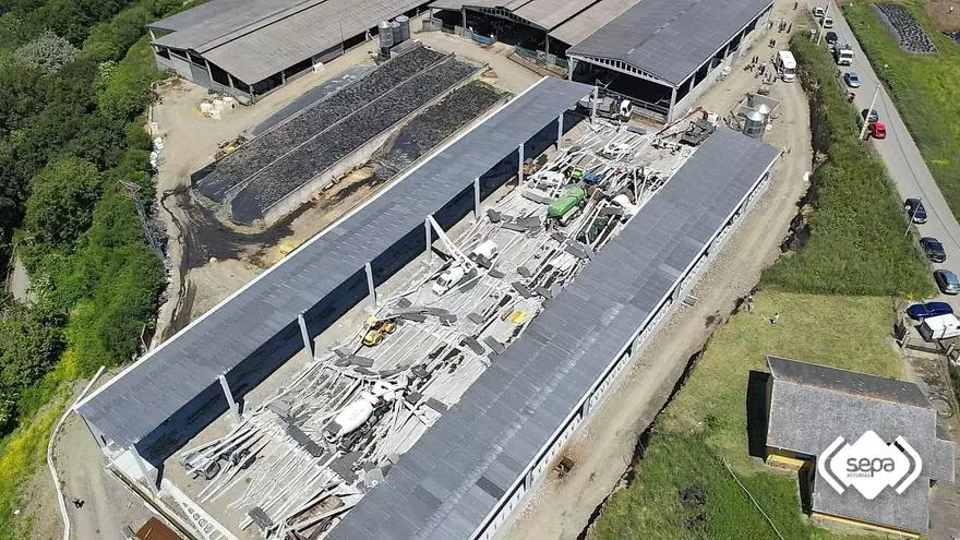 Tragedia en Asturias: tres muertos y tres heridos al derrumbarse una nave ganadera en obras