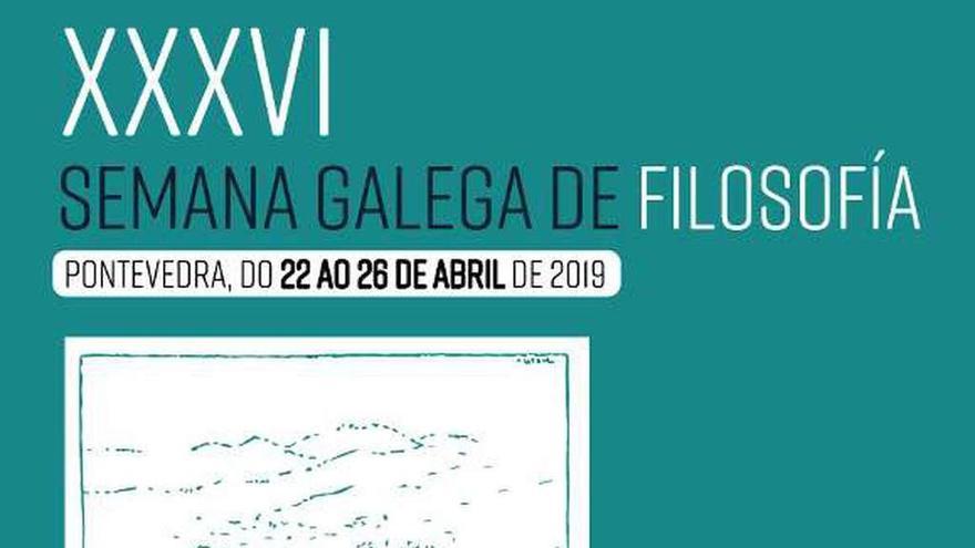 Cartel de la 36 edición de la Semana Galega de Filosofía. // A. Castelao