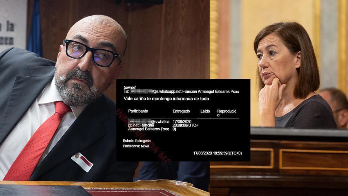 El whatshapp de Koldo a Armengol: "Cariño, te mantendré informada".