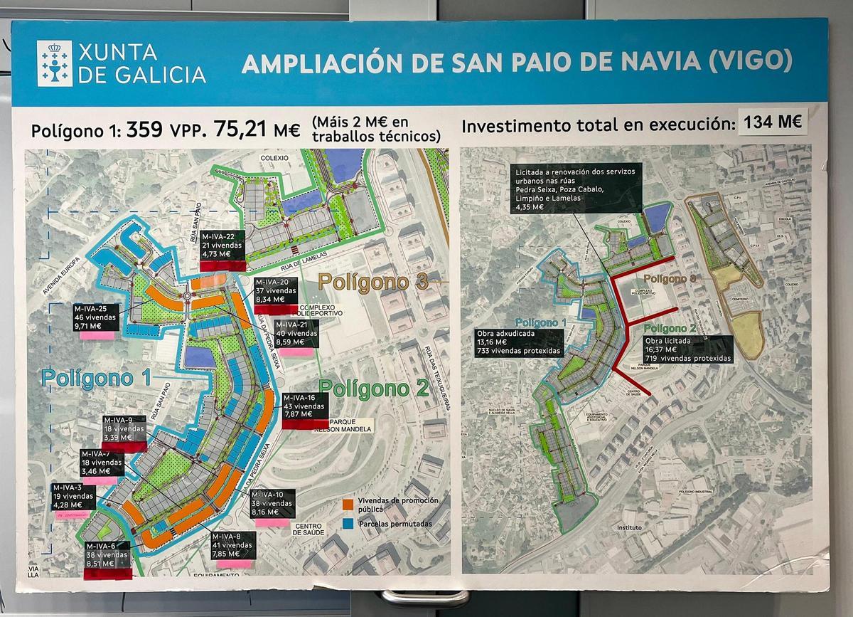 Infografía de la ampliación del PAU de Navia prevista por la Xunta
