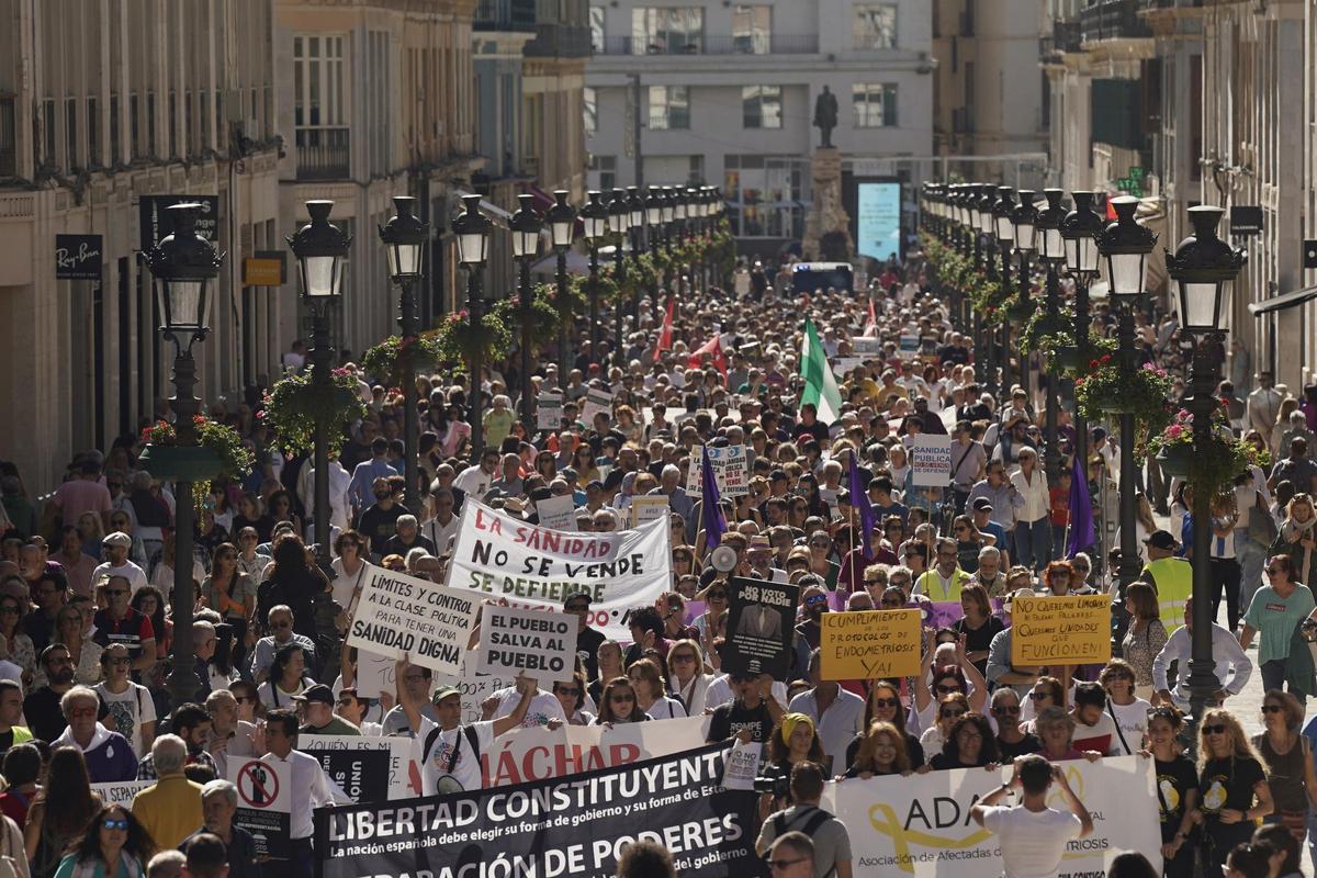 Marea Blanca se manifiesta por la sanidad pública en Málaga