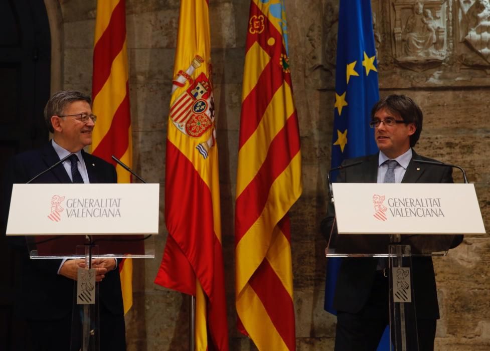 Cumbre bilateral entre Puig y Puigdemont en Valencia