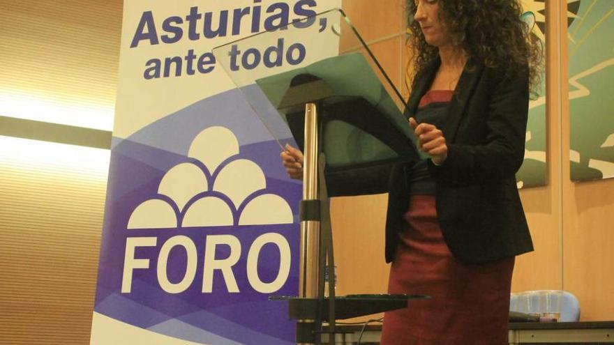 Susana Corredor, en un acto de la pasada campaña electoral en Candás.