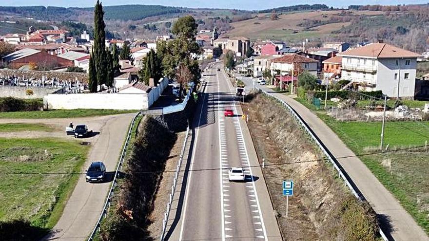 Carretera N-122 en Alcañíces.