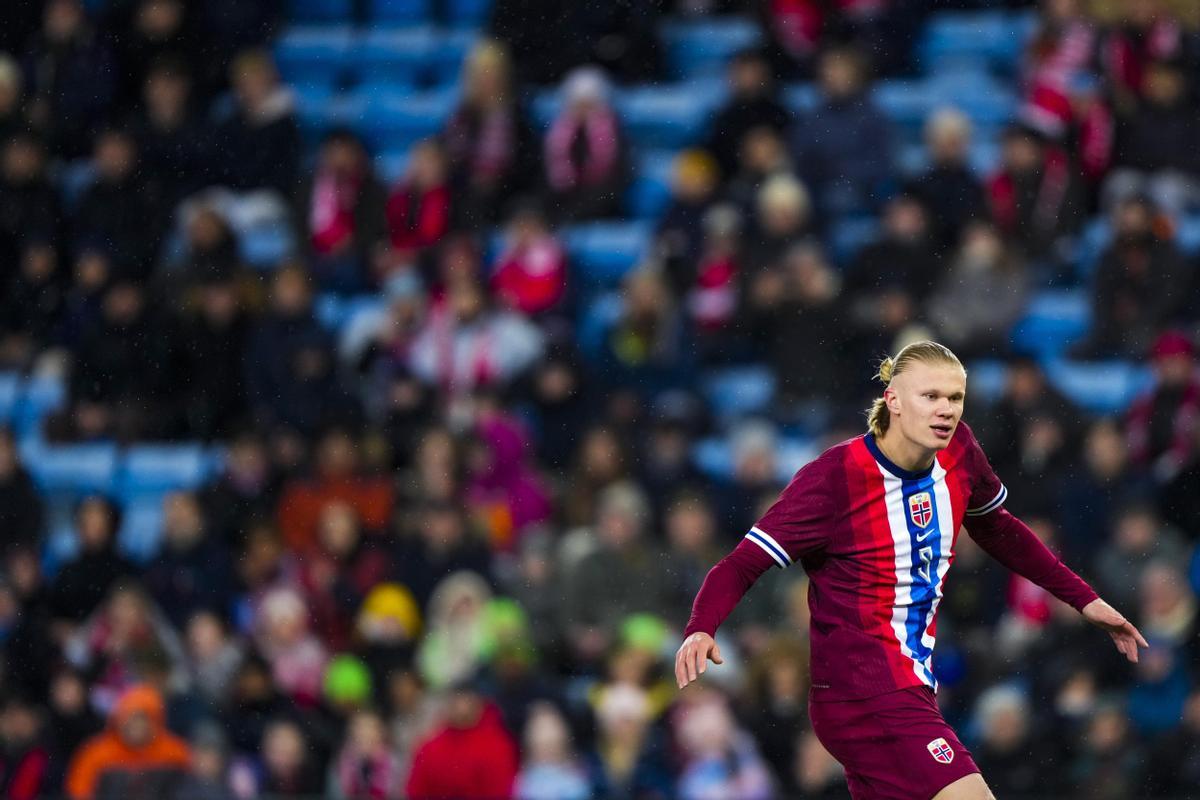 Haaland, con la selección de Noruega.