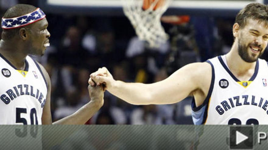 Marc Gasol durante el partido contra los Heat.