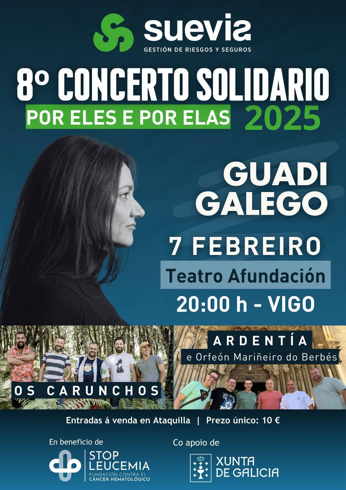 Cartel del 8º Concierto Solidario 'Por eles e por elas'.