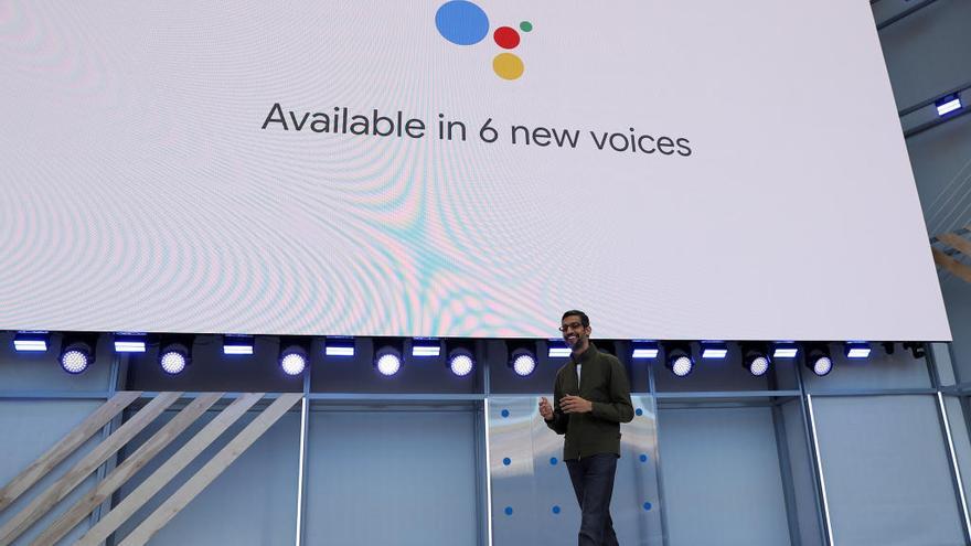 El CEO de Google, Sundar Pichai, en su presentación.