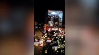 Los camiones murcianos, bloqueados en las carreteras de Francia