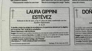 La curiosa esquela de una compostelana: "La que has 'liao'. Menos dramones y más bombones"