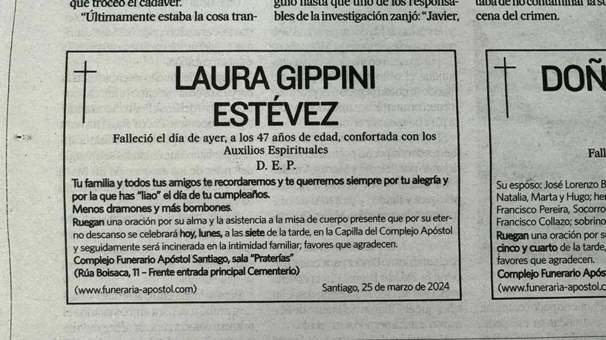 La curiosa esquela.