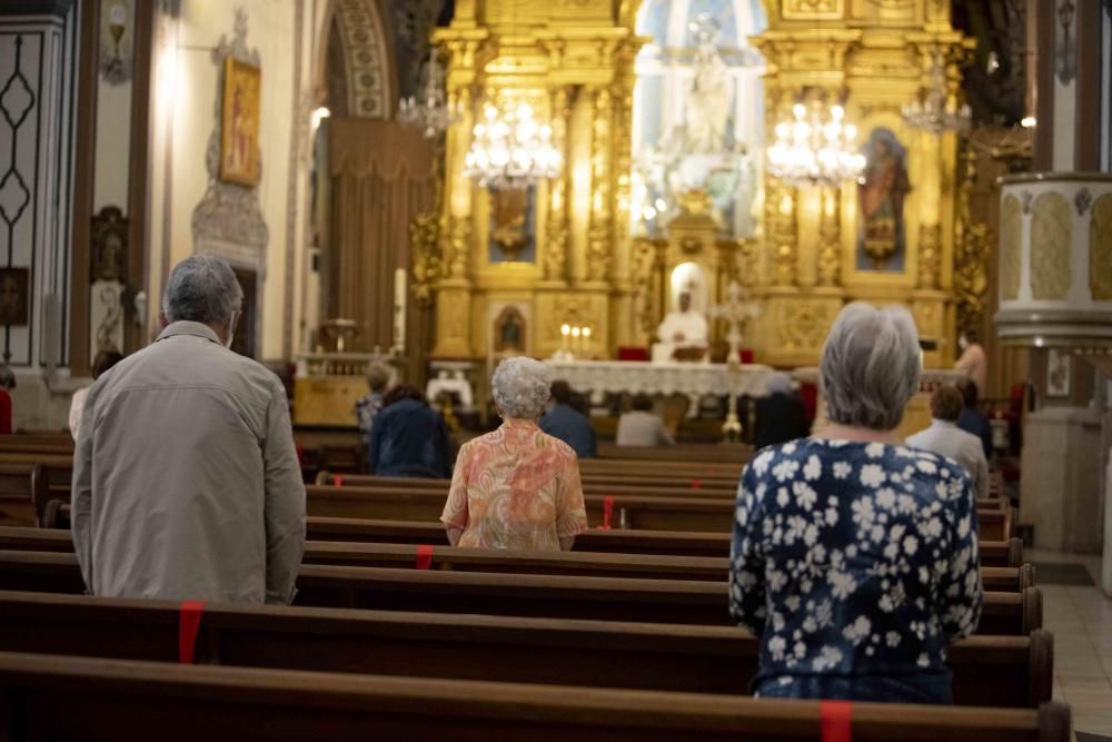 Primera misa en fase 1 en  La Merced de Xàtiva