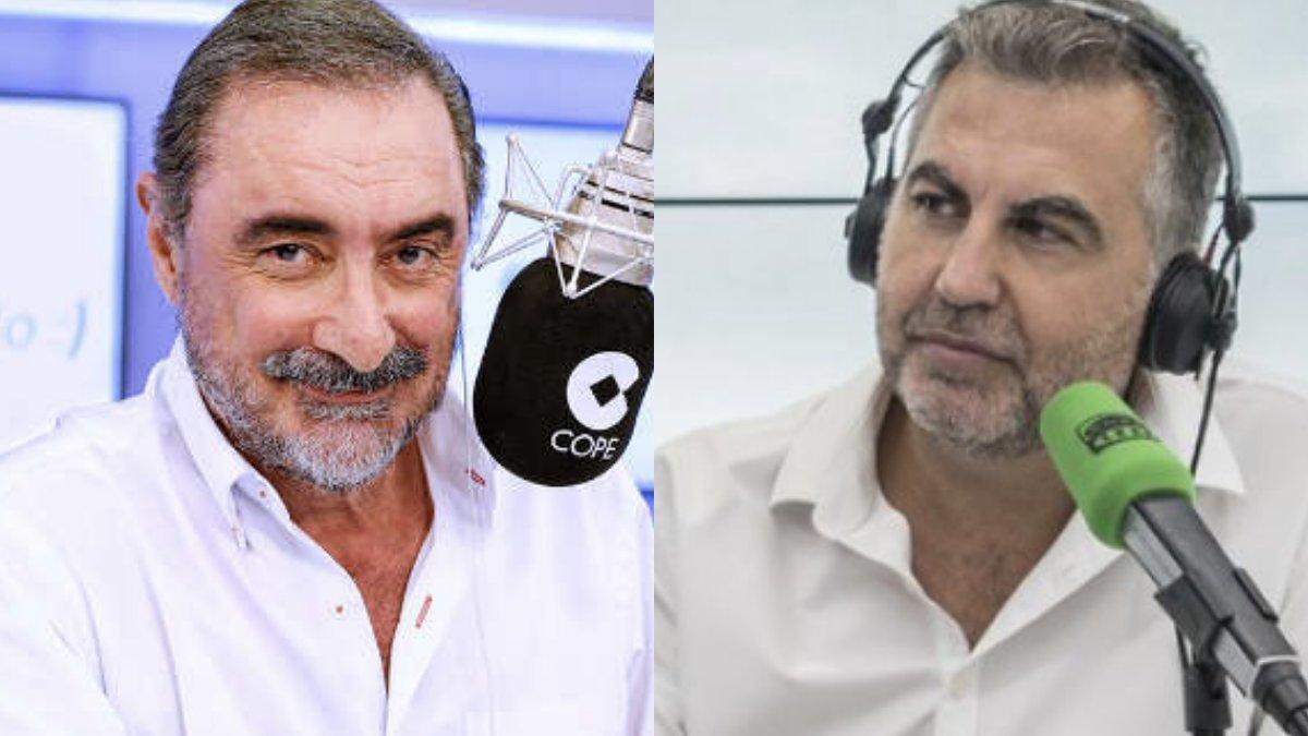 Carlos Herrera y Carlos Alsina en los micrófonos de COPE y Onda Cero