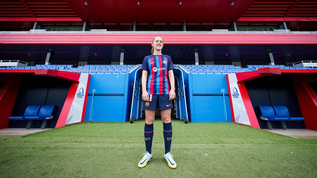 Keira Walsh en su primer día como nueva jugadora del FC Barcelona
