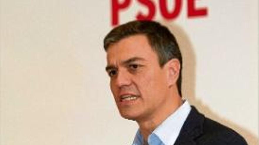 El secretari general del PSOE, Pedro Sánchez, ahir, a Palma de Mallorca.