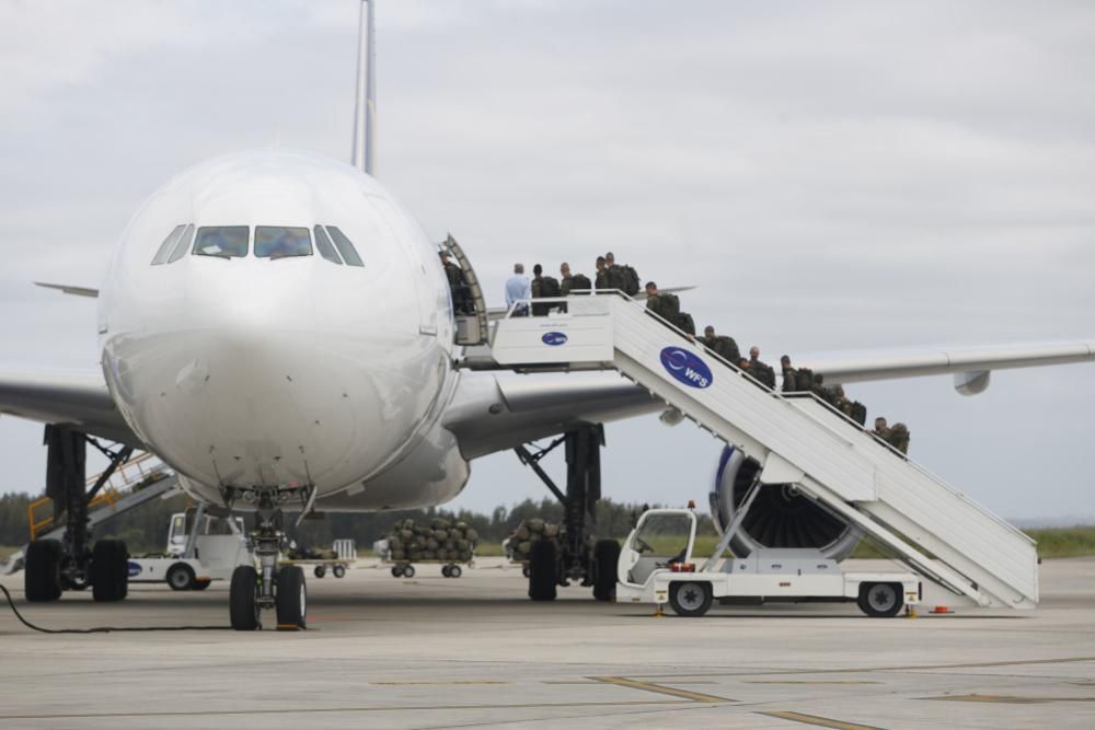 Salida de militares asturianos para Polonia