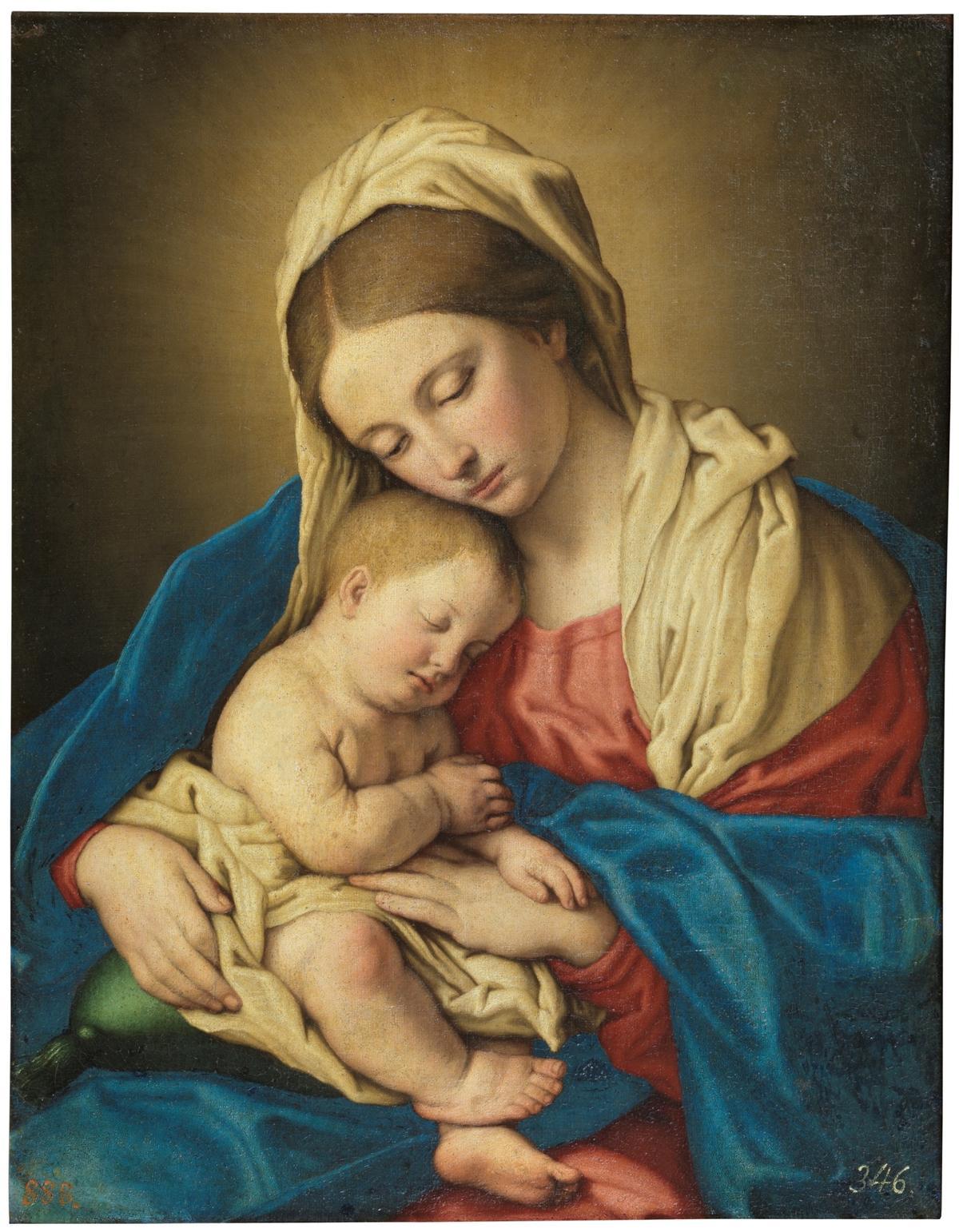 'La Virgen con el niño dormido', de Sassoferrato (S. XVII)