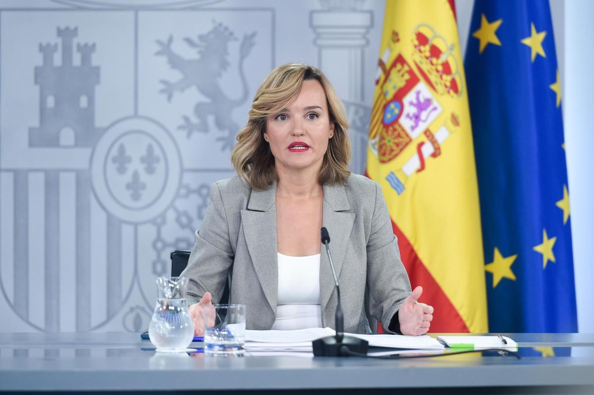 La ministra Portavoz, de Educación, Formación Profesional y Deportes, Pilar Alegría.