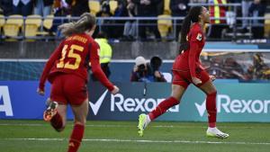 Paralluelo celebra su gol a Países Bajos durante el pasado Mundial.