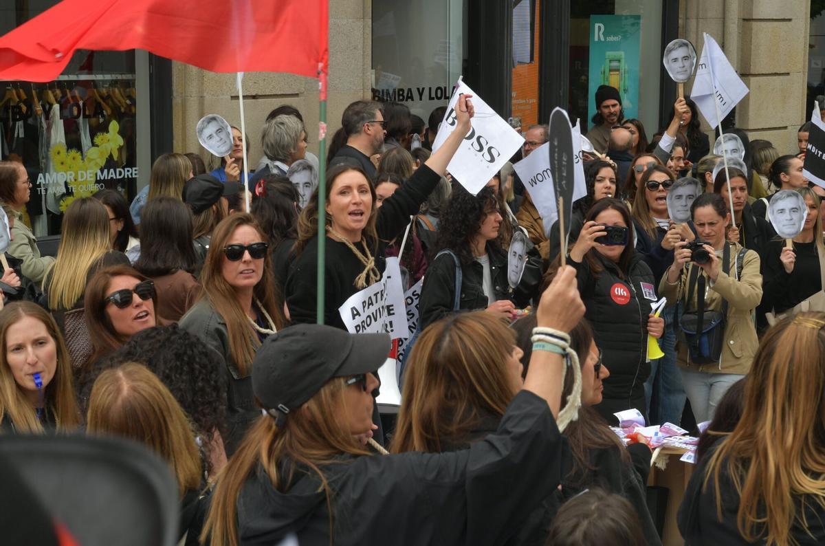 Nueva jornada de protesta en el sector textil de A Coruña