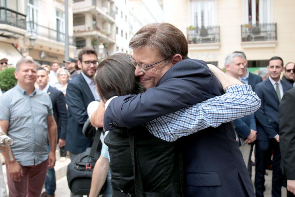 Recepción en la Generalitat tras la toma de posesión de Ximo Puig