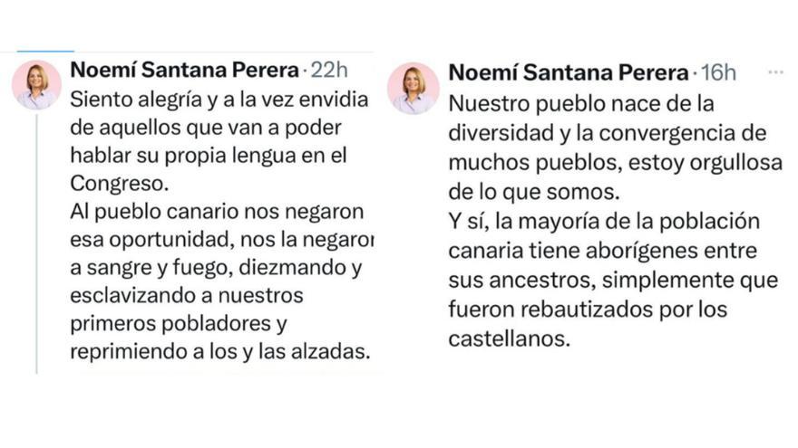 Lenguas en el Congreso: Noemí Santana reivindica la raíz aborigen en Madrid