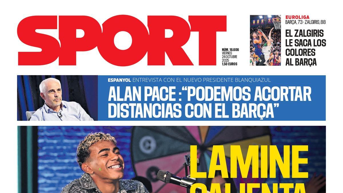 Esta es la portada de SPORT de hoy viernes, 24 de octubre de 2025