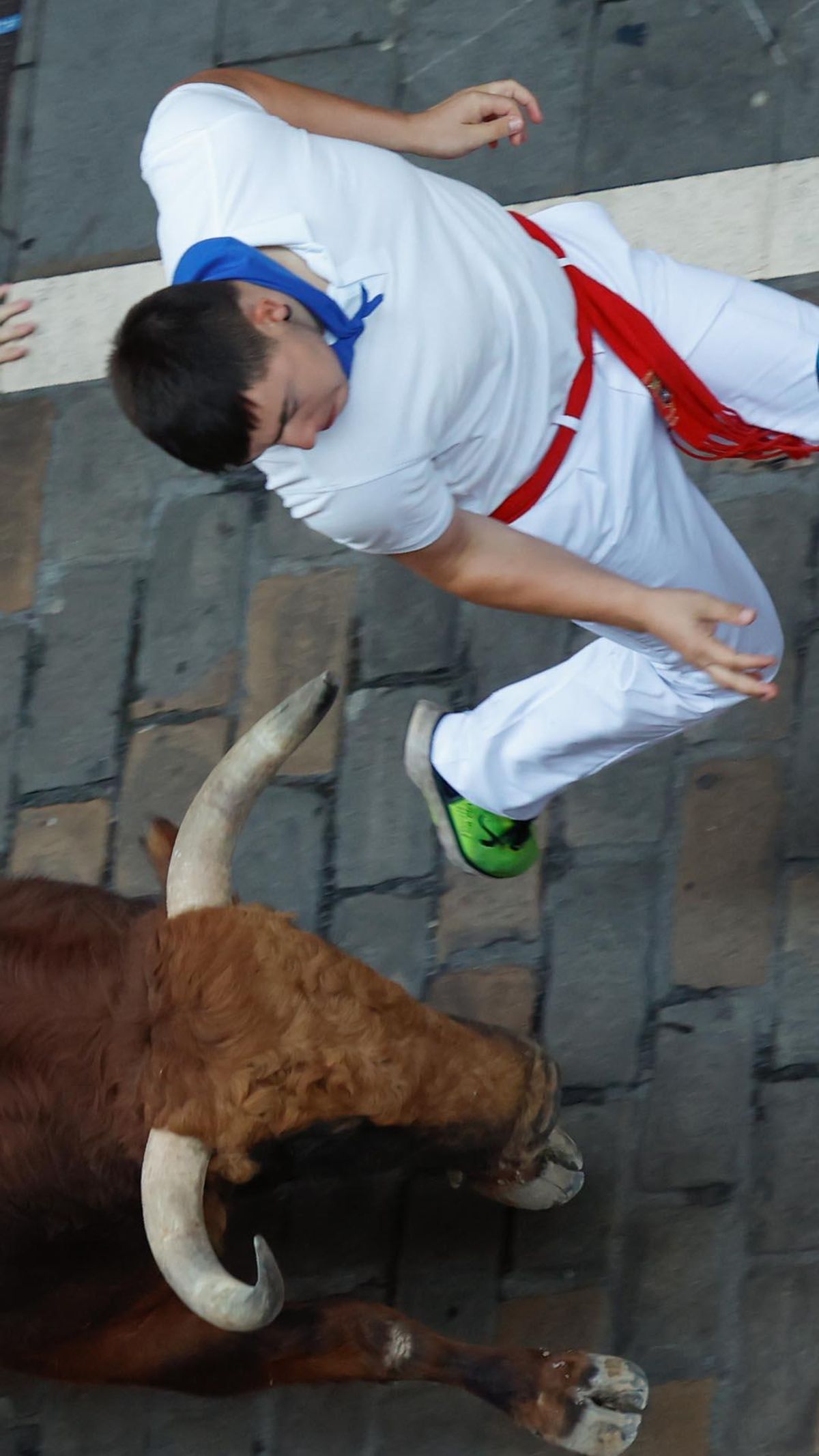 Quinto encierro de San Fermín con toros de Jandilla
