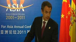 El president del Govern espanyol, José Luis Rodríguez Zapatero, parla al Fòrum Econòmic de Boao (Xina)