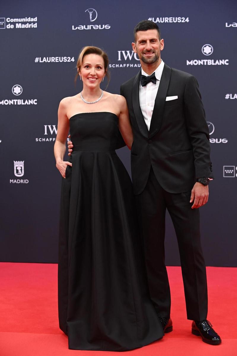 Jelena y Novak Djokovic en los Premios Laureus 2024