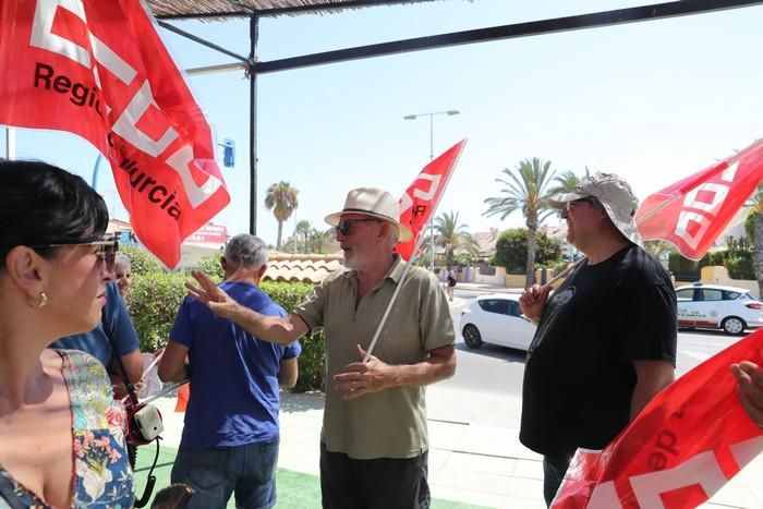 Protesta del sector de la hostelería en La Manga