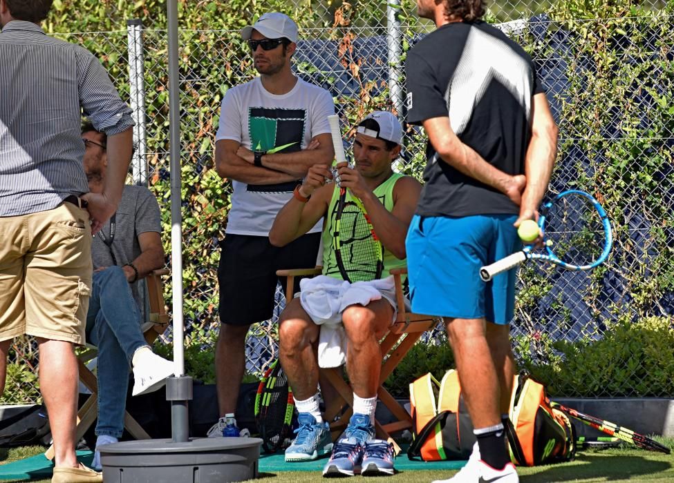 Rafa Nadal prepara Wimbledon en Mallorca