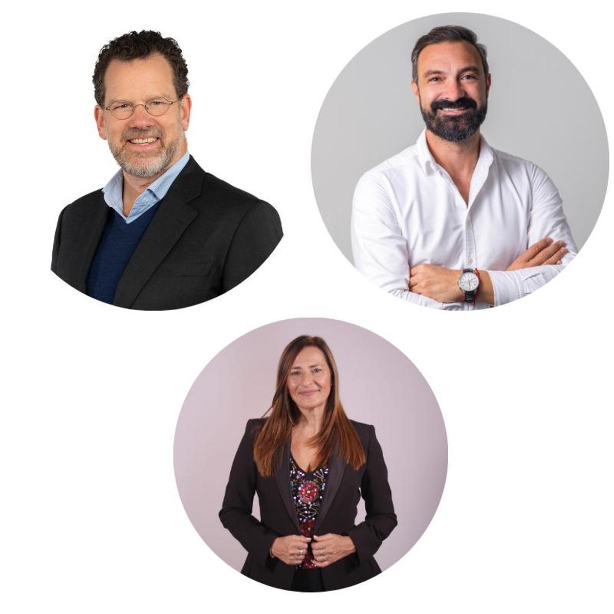 De izquierda a derecha y de arriba a abajo: David Plink y Massimo Begelle de Top Employers Institute y Eva Collado Durán.