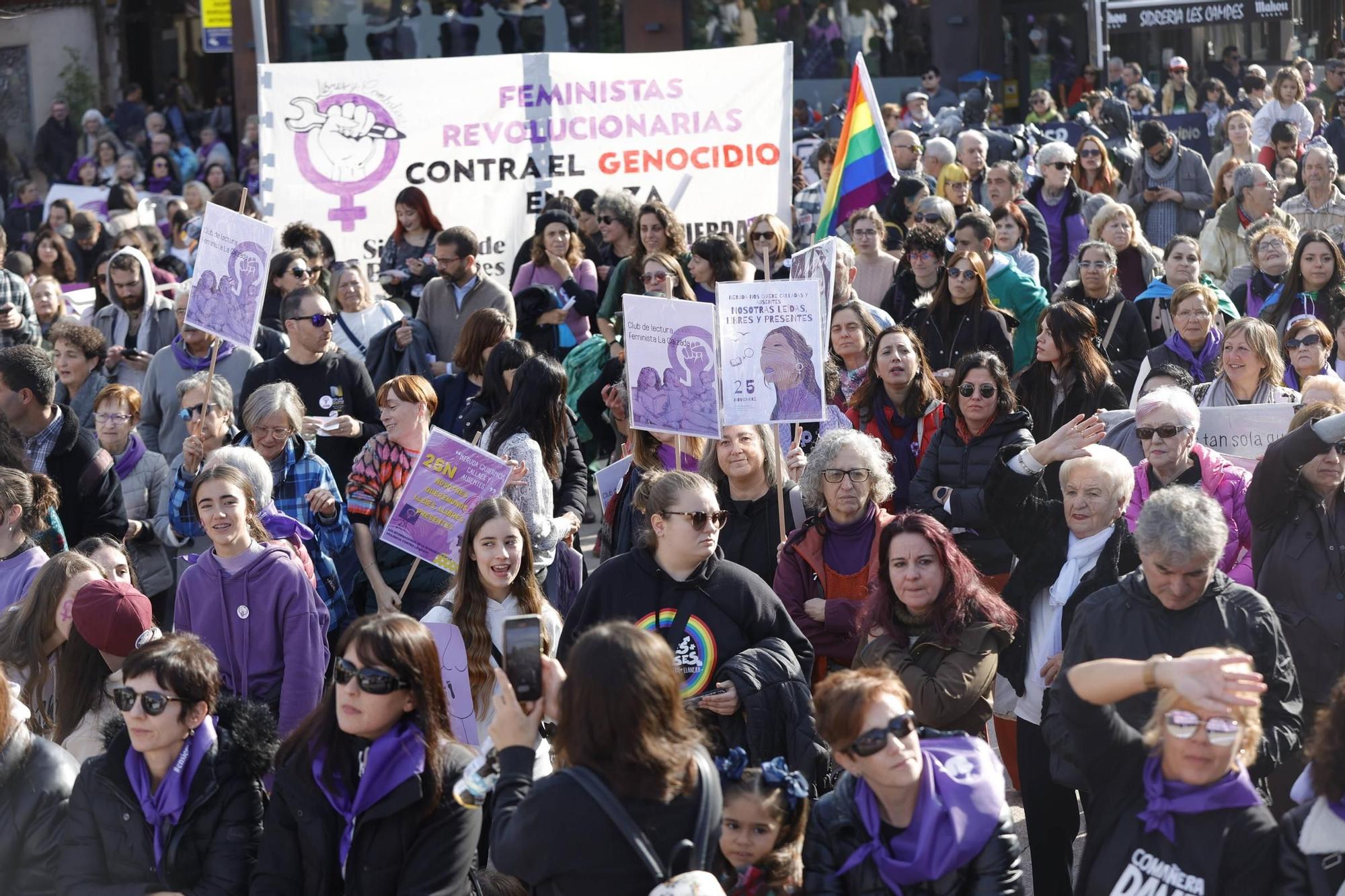 Así fue la manifestación del 25N en Pola de Siero