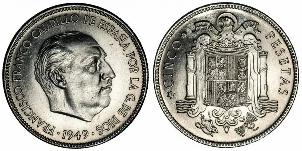 5 pesetas de 1949.