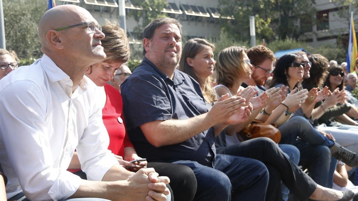 Junqueras, en el acto de Vilafranca