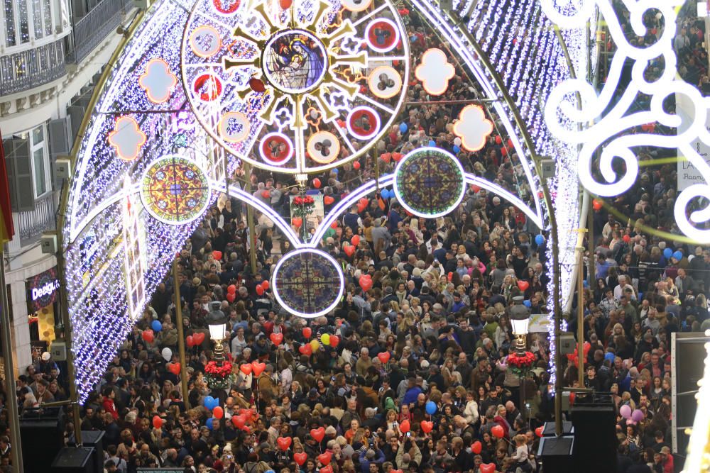 El encendido de las luces de Navidad de la calle Larios