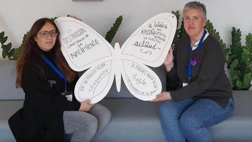 Las mariposas para plantar cara a la violencia vicaria llegan a Alicante