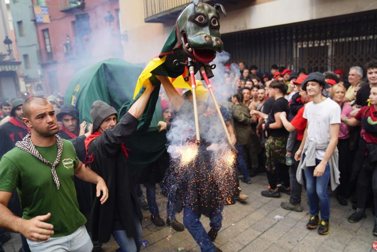 El Passacarrers de Patum d'aquest dissabte al vespre, en imatges