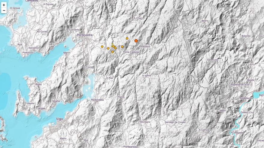 Los terremotos señalados en el mapa del IGN