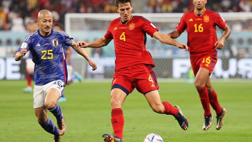 El groguet Pau Torres, representante valenciano en España en el partido contra Japón