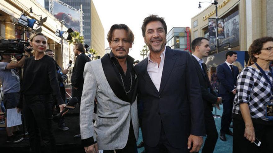 Johnny Depp y Javier Bardem en la &#039;premiere&#039;