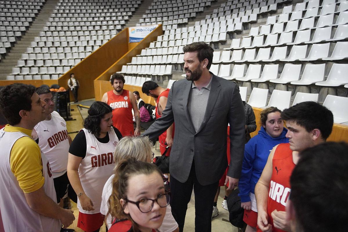 Les imatges de l'entrenament de l'equip del Bàsquet Girona que prepara la Copa Campeones