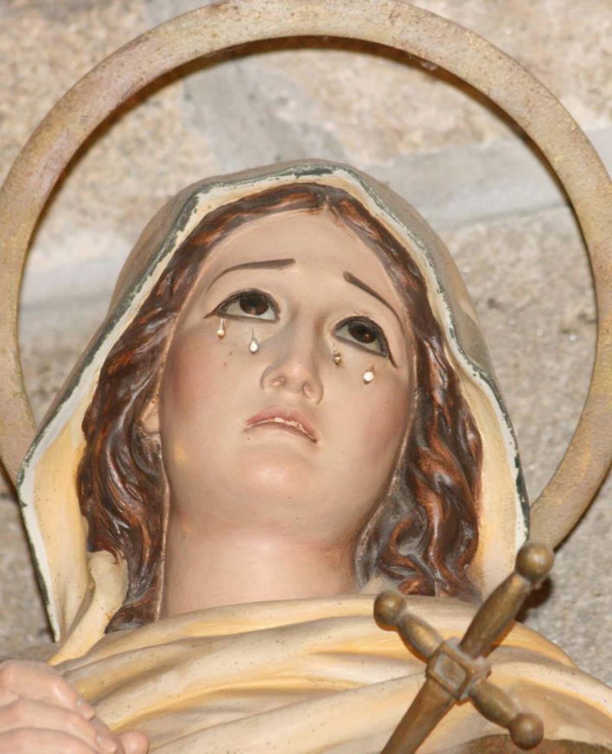 Virgen de los Dolores, según los documentos, custodiada también en San Martiño. |  Mauro Pérez