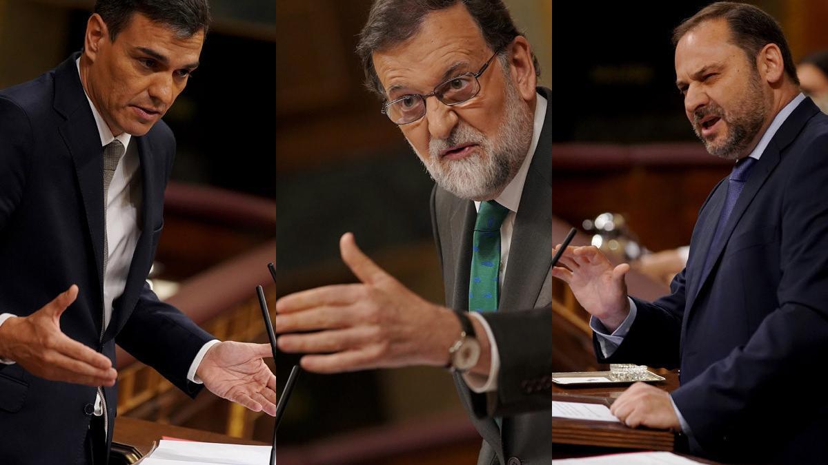 Combo Sánchez, Rajoy y Ábalos