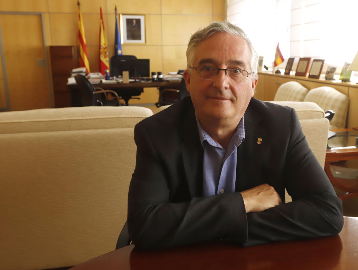 Joaquín Olona, consejero de Agricultura y Medio Ambiente del Gobierno de Aragón, en una entrevista con EL PERIÓDICO la semana pasada.