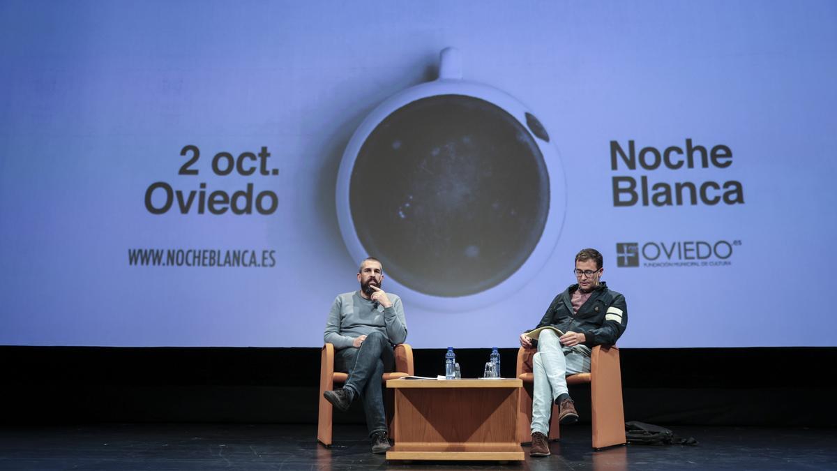 Jose Castellano y José Luis Costillas, en la presentación de la Noche Blanca.