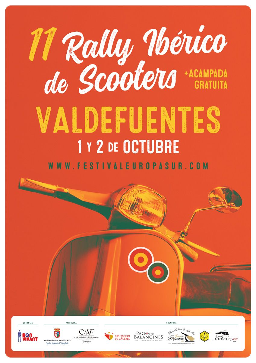 Cartel del Rally IBérico de Scooters.