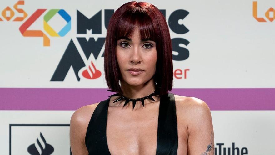 La cantante Aitana posa durante el photocall de los 40 Music Awards 2023, en el Wizink Center, a 3 de noviembre de 2023, en Madrid